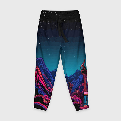 Детские брюки Psychedelic music art / 3D-принт – фото 1