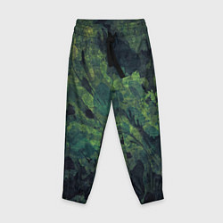 Брюки детские Абстракция - green camouflage background, цвет: 3D-принт