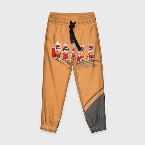 Детские брюки Пять спортивных кроликов / 3D-принт – фото 1