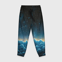 Брюки детские Облака и черное небо текстура, цвет: 3D-принт