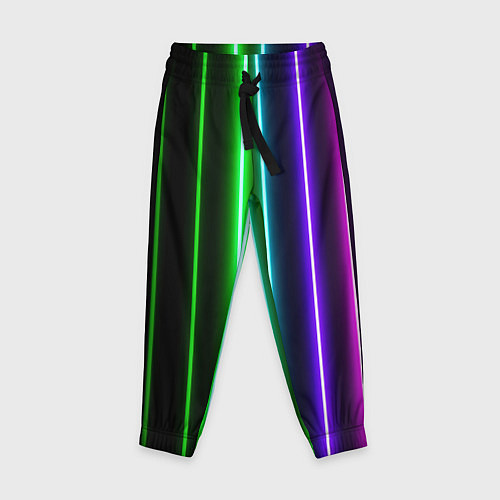 Детские брюки Neon lines / 3D-принт – фото 1