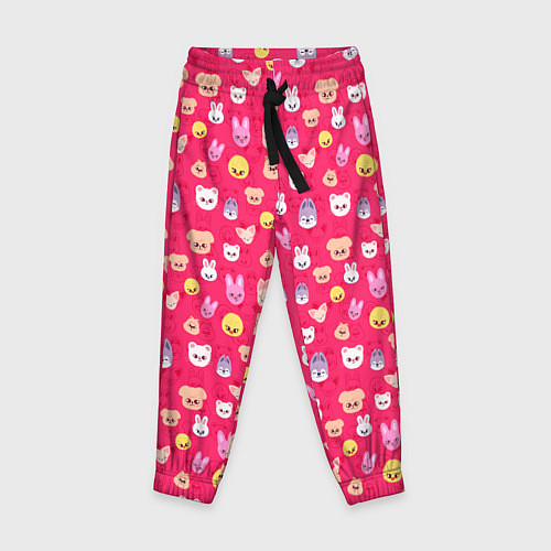 Детские брюки Skzoo pattern pink / 3D-принт – фото 1