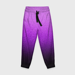Брюки детские Магический градиент крошка чёрно-фиолетовый, цвет: 3D-принт