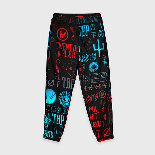 Детские брюки Twenty one pilots rock pattern / 3D-принт – фото 1