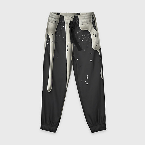 Детские брюки Белая слизь текстура / 3D-принт – фото 1