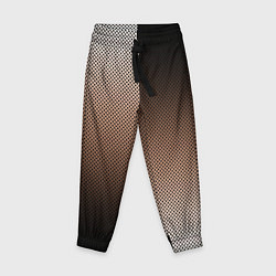 Брюки детские Чёрно-коричневый текстурный градиент пополам, цвет: 3D-принт