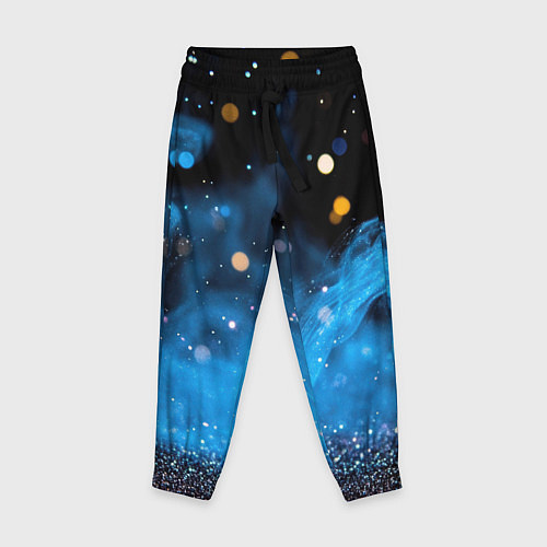 Детские брюки Синяя текстура бокке / 3D-принт – фото 1