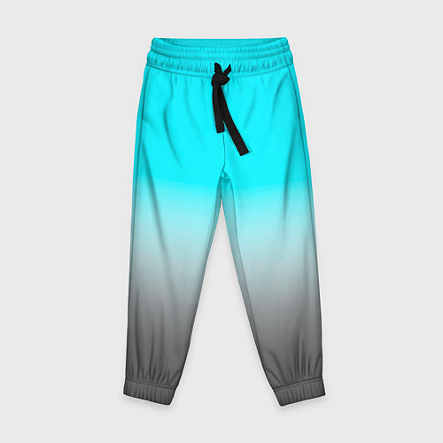 Детские брюки Серо-голубой светлый градиент / 3D-принт – фото 1