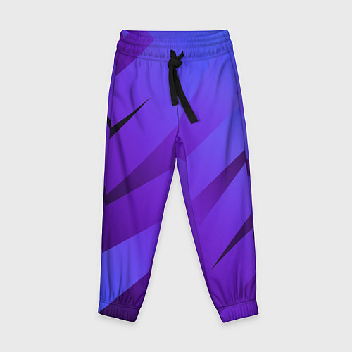 Детские брюки Сине-фиолетовый абстрактные линии / 3D-принт – фото 1