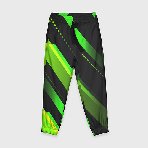 Детские брюки Color black green / 3D-принт – фото 1