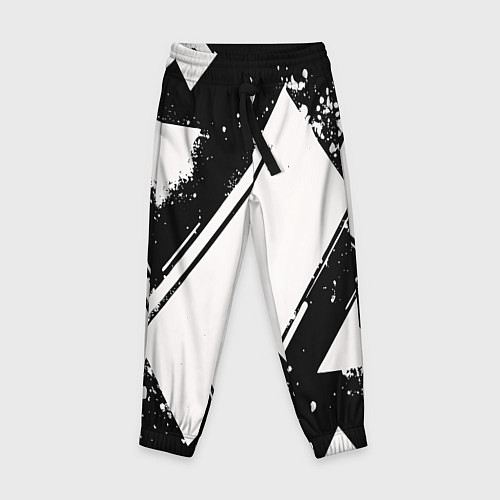 Детские брюки Color black white / 3D-принт – фото 1