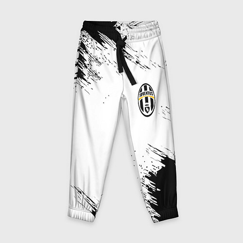 Детские брюки Juventus штрихи красок / 3D-принт – фото 1
