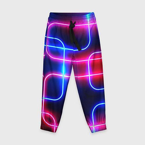 Детские брюки Цветные светящиеся неоны / 3D-принт – фото 1