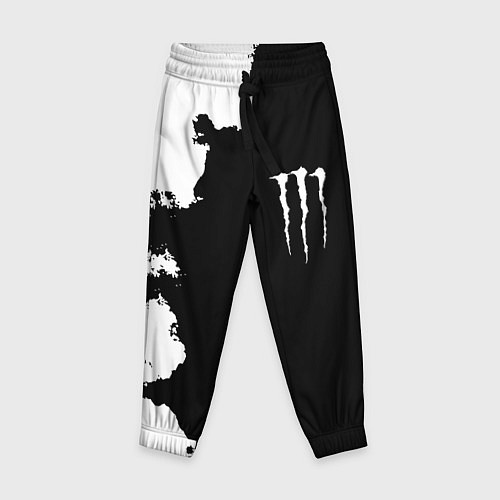 Детские брюки Monster energy краски белые / 3D-принт – фото 1