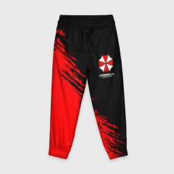 Брюки детские Umbrella Corp - red and black, цвет: 3D-принт