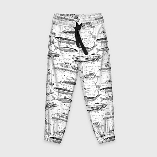 Детские брюки Корюшка и водный транспорт / 3D-принт – фото 1