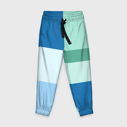 Детские брюки Мятное небо колор-блок / 3D-принт – фото 1