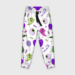 Детские брюки Halloween purple pumpkin pattern