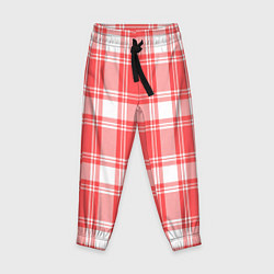 Брюки детские Checked red white, цвет: 3D-принт