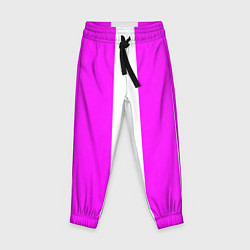 Брюки детские Color white pink line, цвет: 3D-принт