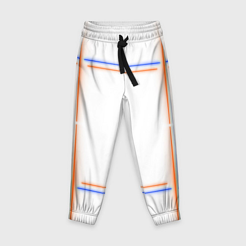 Детские брюки Neon white orange blue / 3D-принт – фото 1