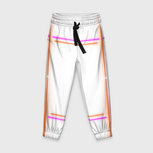 Детские брюки Neon white orange pink / 3D-принт – фото 1