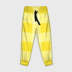 Брюки детские Солнечный желтый тартан, цвет: 3D-принт