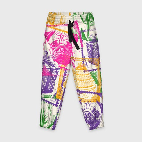 Детские брюки Мопс и праздник / 3D-принт – фото 1