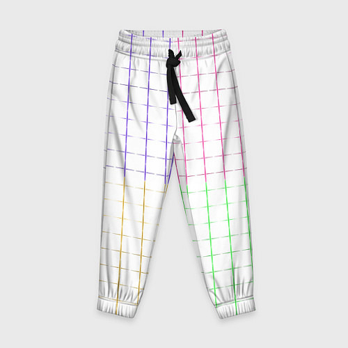 Детские брюки Color white multicolored stripes / 3D-принт – фото 1
