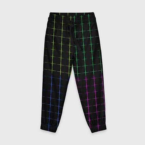Детские брюки Color black multicolored stripes / 3D-принт – фото 1