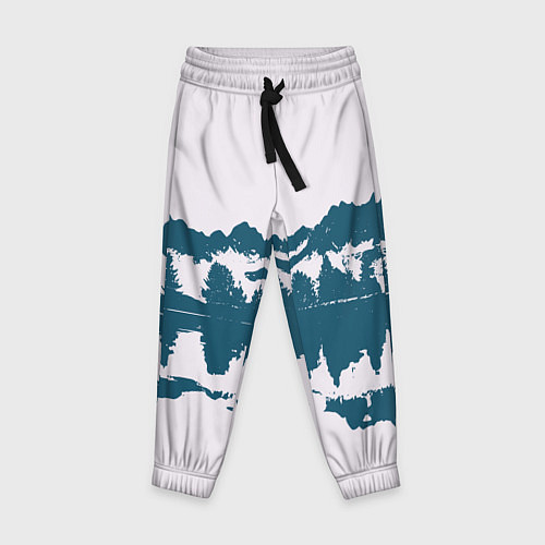 Детские брюки Лес и озеро / 3D-принт – фото 1