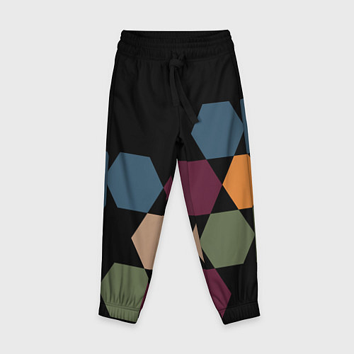 Детские брюки Honeycombs autumn colors / 3D-принт – фото 1