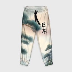 Брюки детские Сосна в Японском пейзаже, цвет: 3D-принт