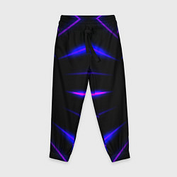 Детские брюки Color black neon stripes