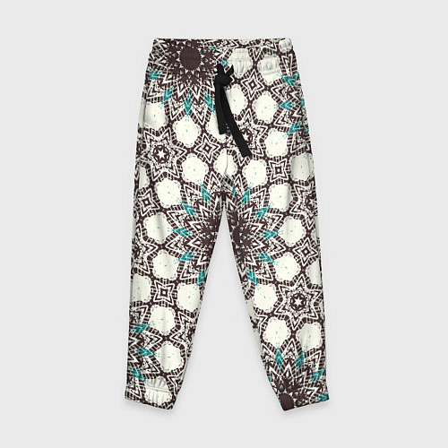 Детские брюки Калейдоскоп из цветочных звезд / 3D-принт – фото 1
