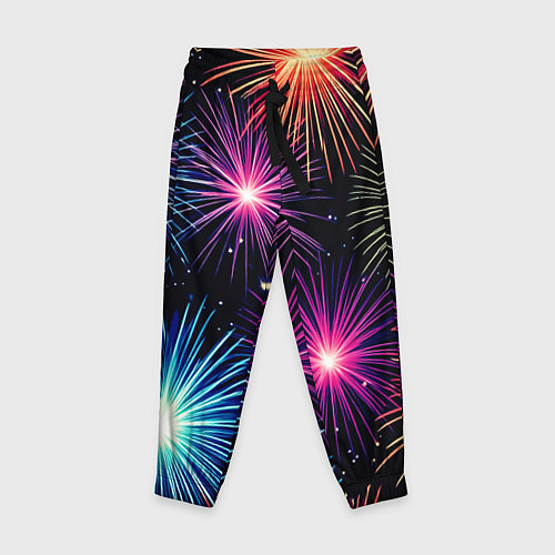 Детские брюки Стилизованный праздничный салют / 3D-принт – фото 1
