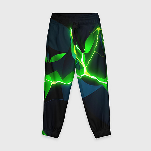 Детские брюки Neon green glow / 3D-принт – фото 1