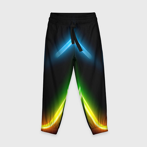 Детские брюки Neon multicolored lines / 3D-принт – фото 1