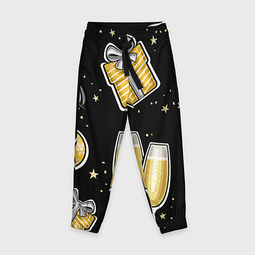 Детские брюки Новогодний вайб / 3D-принт – фото 1