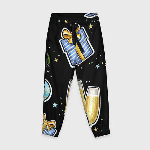 Детские брюки Новогодний вайб / 3D-принт – фото 1