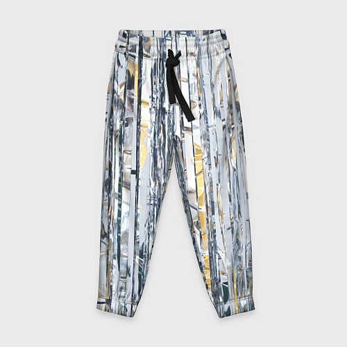 Детские брюки Новогодний дождик / 3D-принт – фото 1