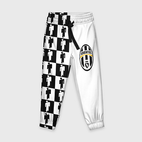 Детские брюки Ювентус паттерн люди / 3D-принт – фото 1