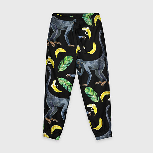 Детские брюки Обезьянки и бананы / 3D-принт – фото 1