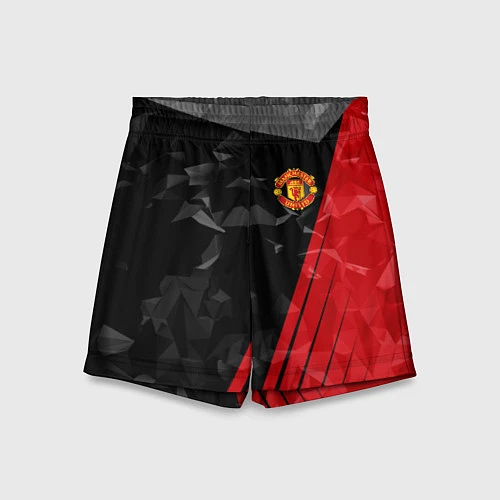 Детские шорты FC Manchester United: Abstract / 3D-принт – фото 1