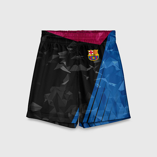 Детские шорты FC Barcelona: Abstract / 3D-принт – фото 1