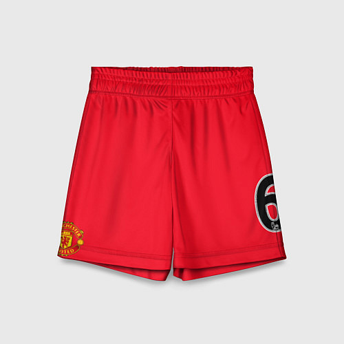 Детские шорты FC MU: Pogba Home 17/18 / 3D-принт – фото 1