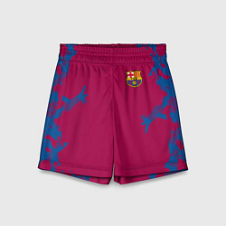 Шорты детские FC Barcelona: Purple Original, цвет: 3D-принт