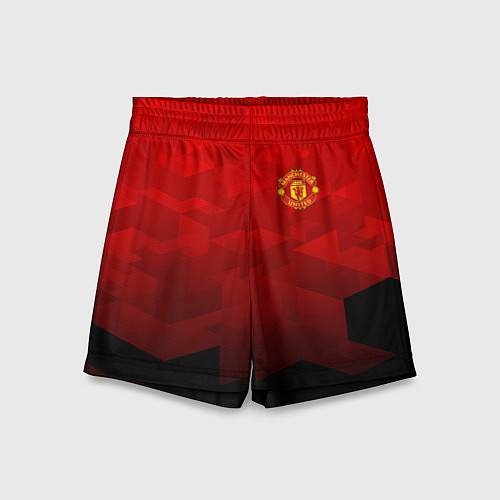 Детские шорты FC Man UTD: Red Poly / 3D-принт – фото 1