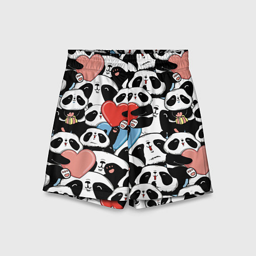 Детские шорты Милые панды / 3D-принт – фото 1