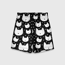 Шорты детские Love Cats Pattern, цвет: 3D-принт